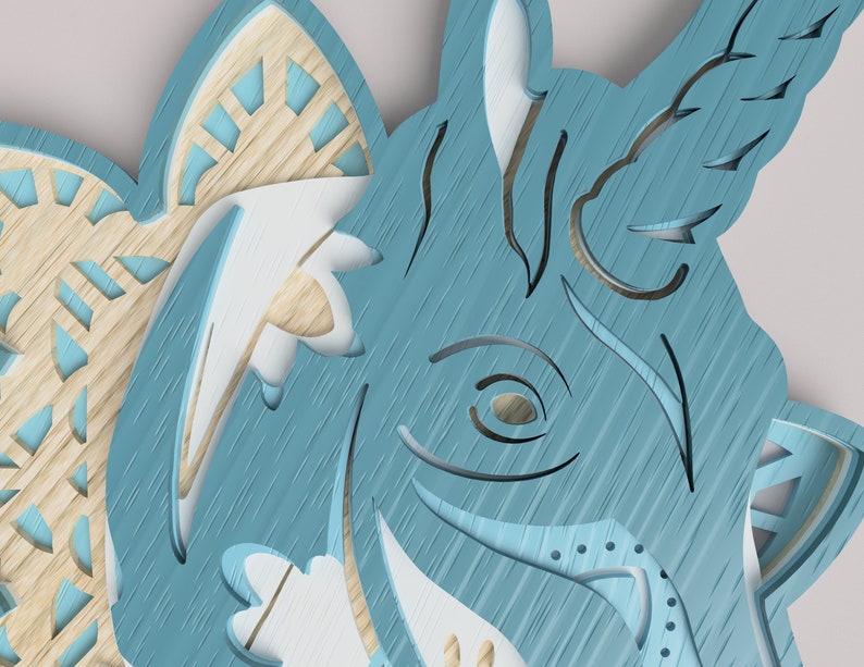Download Unicorn laser cut file Layered svg vector design dxf file ...