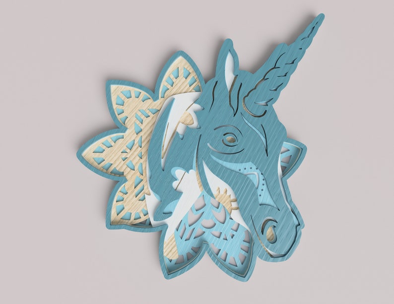 Download Unicorn laser cut file Layered svg vector design dxf file ...