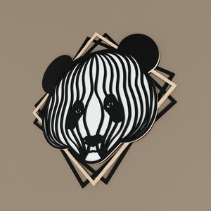 Panda Laser Cut File, Layered Svg, Vector Design, Dxf File for Laser ...