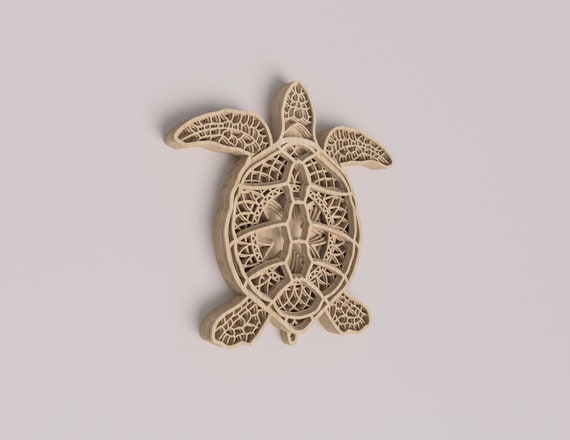 Layered Sea Turtle Mandala: Laser Cut File (digital Download) - Etsy