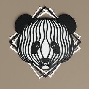 Panda Laser Cut File, Layered Svg, Vector Design, Dxf File for Laser ...