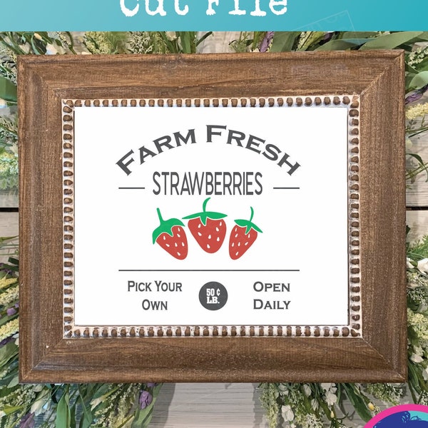 Farm Fresh Strawberries Svg-Strawberry Sign Svg-Pick Your Own Svg-Farm Fresh Svg-Strawberry Farm Svg-Farmhouse Svg-Strawberry Svg-Berry Svg