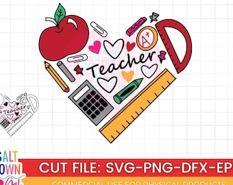 Teacher Svg-Teacher SVG Bundle-Teacher Heart Svg-Teacher Appreciation Svg-Teachers Svg-Teacher Icon Svg-Teacher Gift Svg-Teacher Svg Heart-