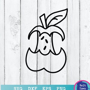 Apple core Svg PNG-Apple teacher Svg-Apple Cut file for Cricut-Apple core Design-Teacher Apple Printable-Apple Vector-Basic Apple Clipart