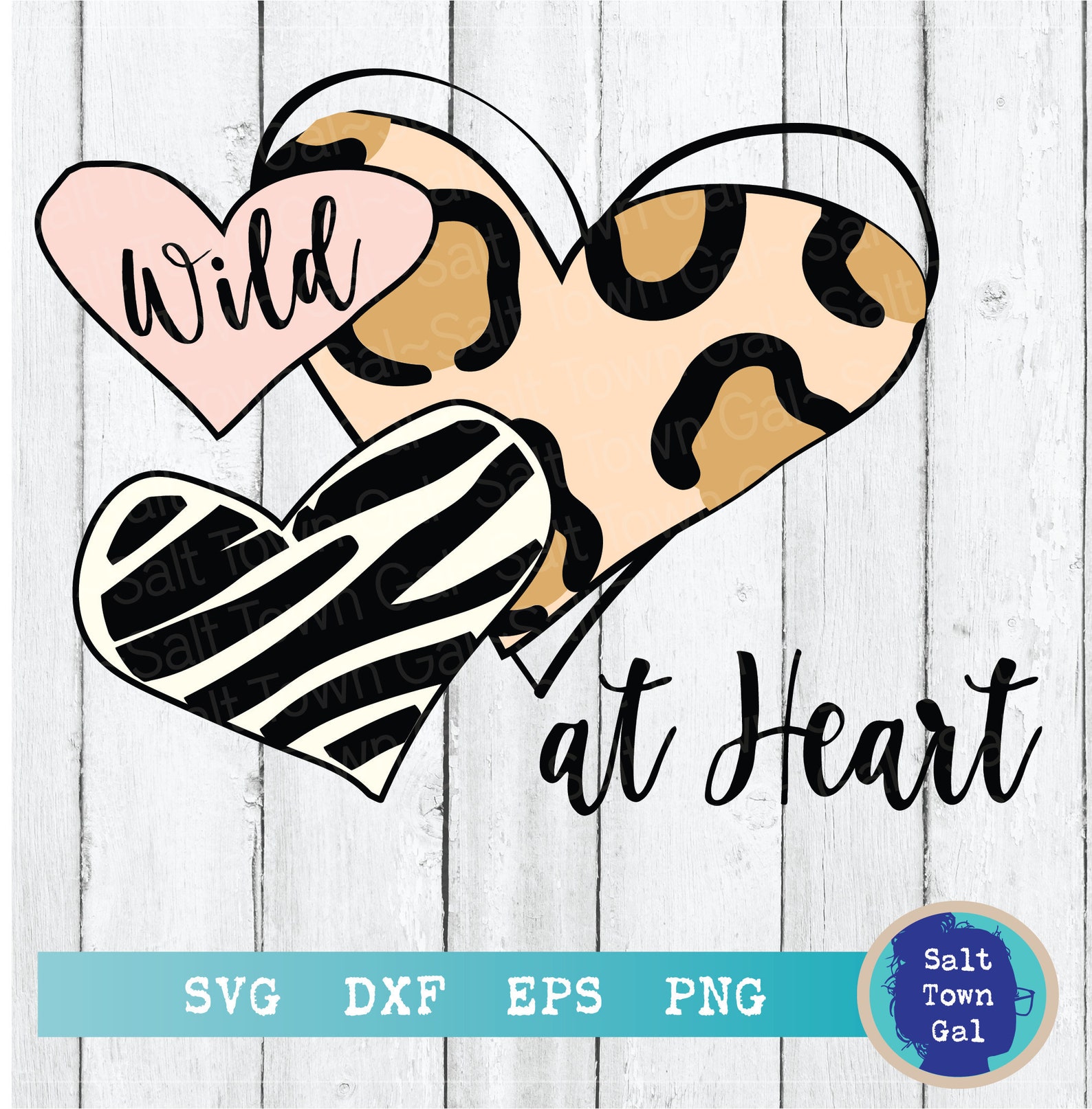 Wild at Heart Svghearts Svgheart With Sayinglove Heart Etsy