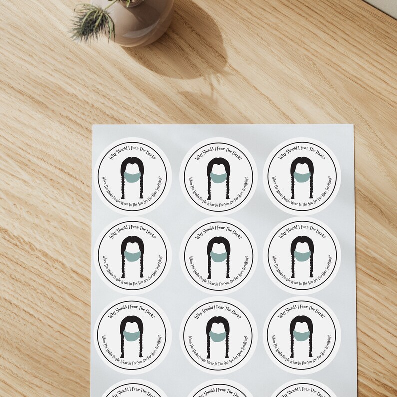 Download Wednesday Sticker SVG-Wednesday Addams Sticker Svg-Mask | Etsy