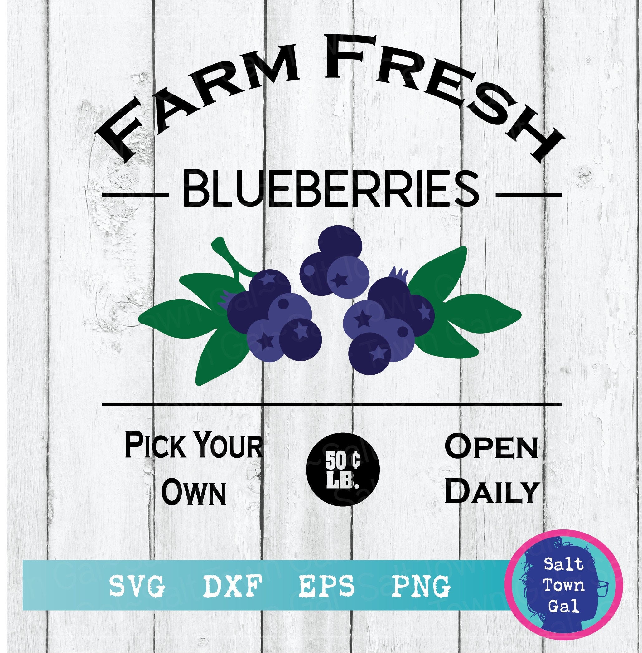 Farm Fresh Blueberries Svgblueberry Sign Svgpick Your Own Etsy