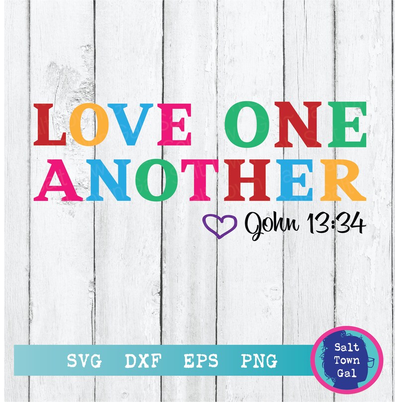 Download Love One Another Svg-Christian Svg-Bible Verse Svg-Black ...