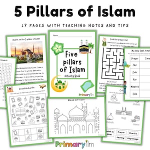 5 pillars of Islam | Five pillars activity book | Five pillars for kids
