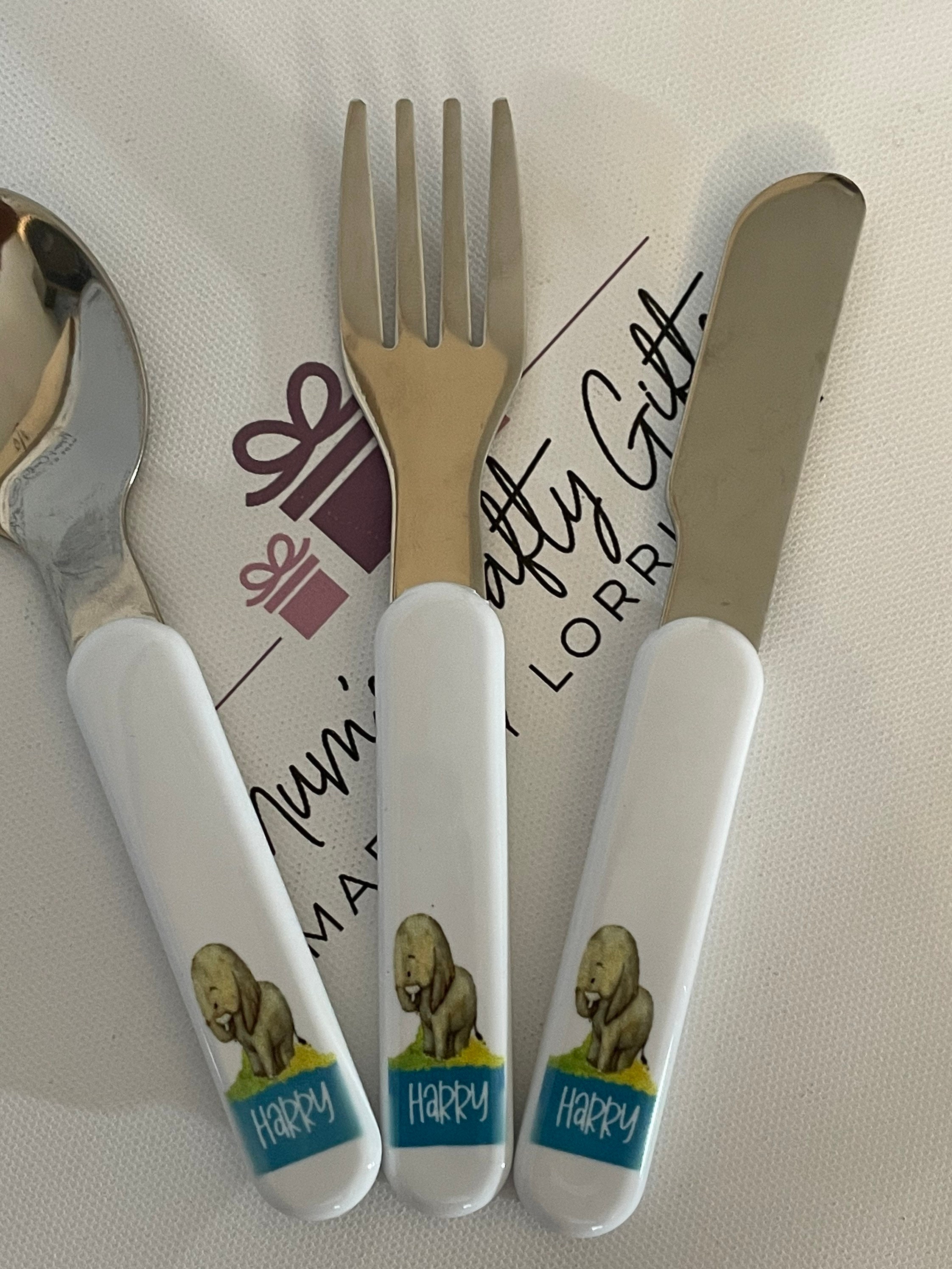Childrens cutlery set. Toddler Cutlery set personalised Etsy