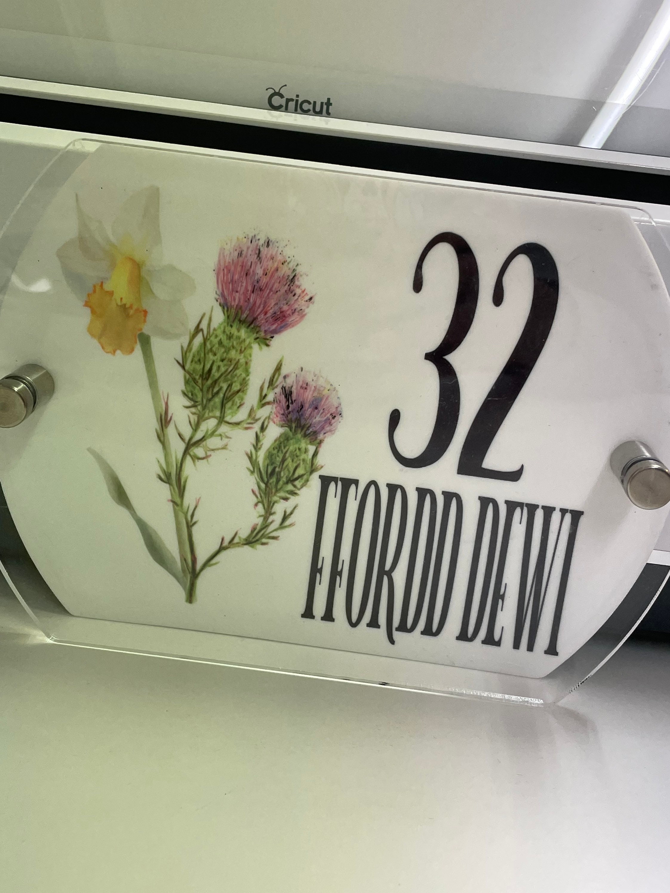 Personalised Thistle and Daffodil House Sign. House Door Etsy UK