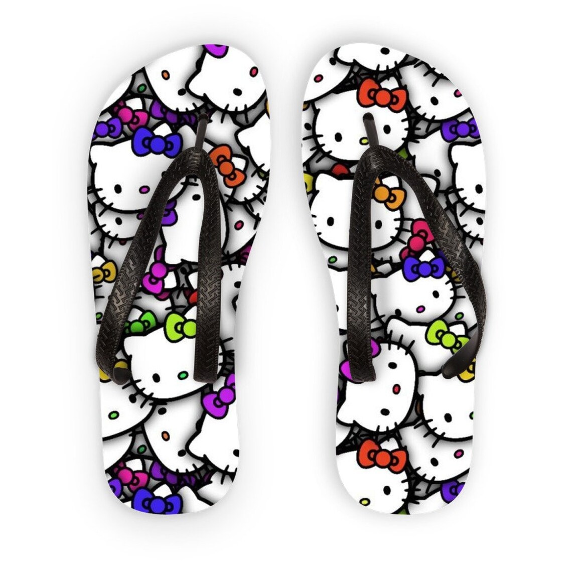 Hello Kitty 1 Adult Flip Flops Etsy