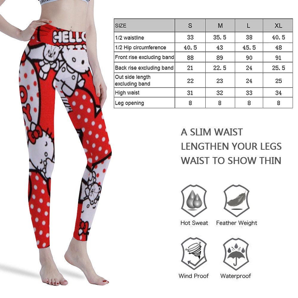Hello Kitty Women's Sports Yoga Pants Etsy
