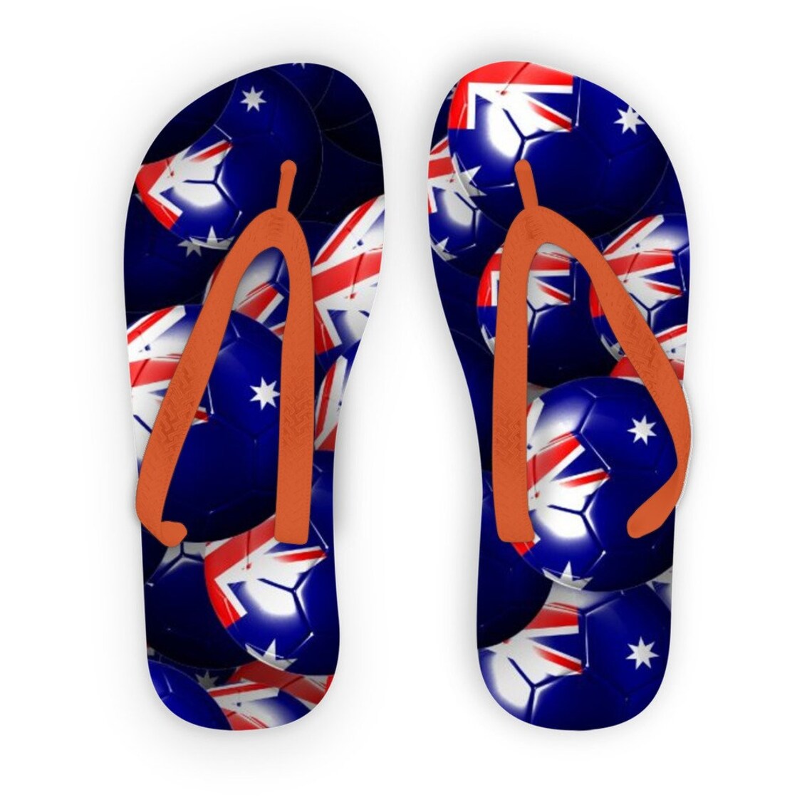 Australia Soccer Adult Flip Flops Etsy