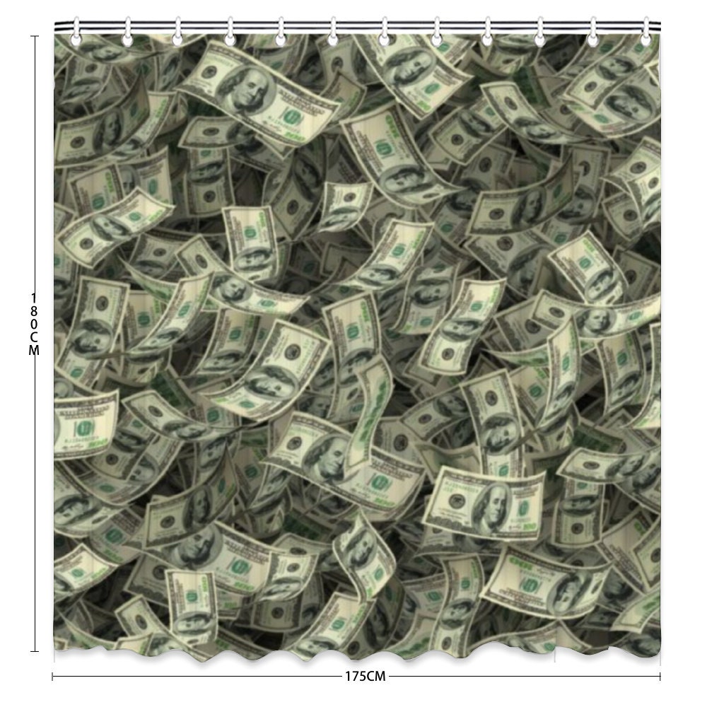 Money Bath Shower Curtain 71 x 69 Etsy