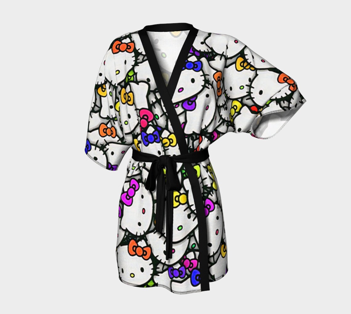 Hello Kitty Kimono Robe Etsy