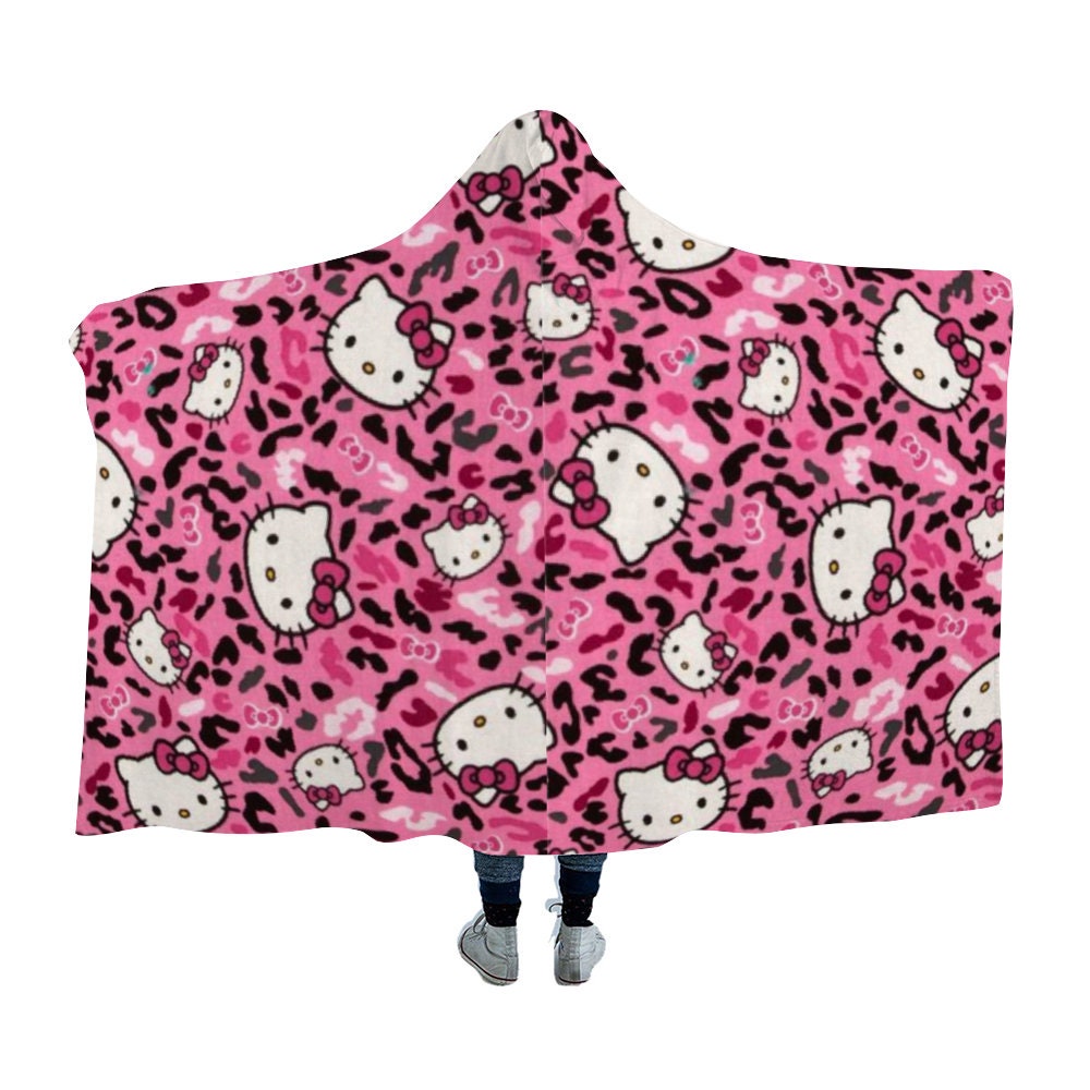 Hello Kitty Cloak Hooded Blanket Etsy