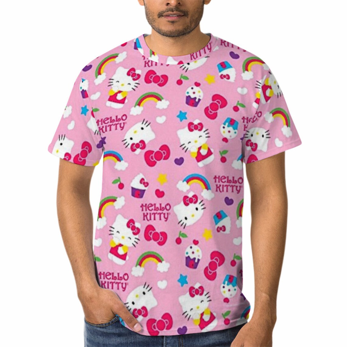 Hello Kitty Unisex All Over Print TShirts Etsy