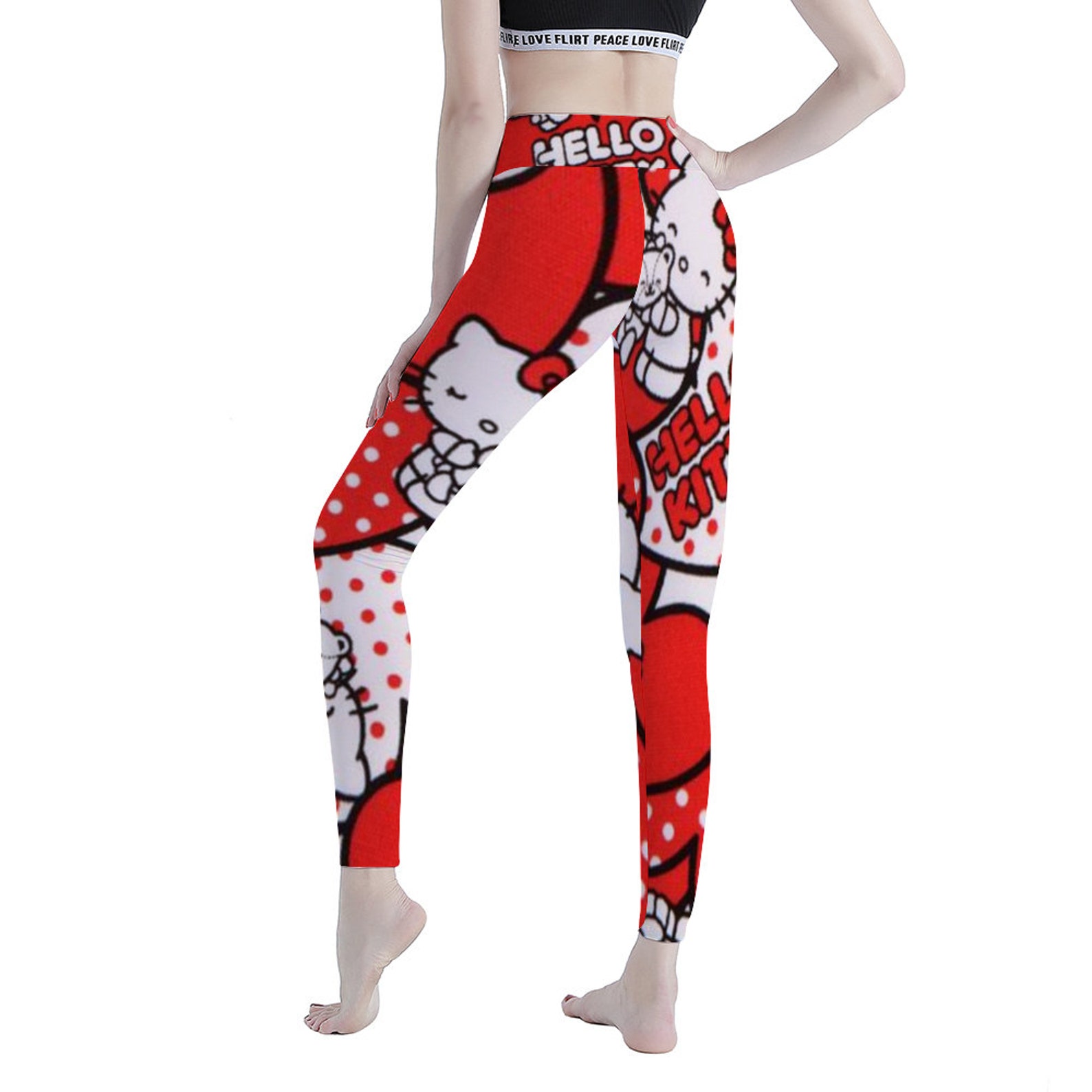 Hello Kitty Women's Sports Yoga Pants Etsy