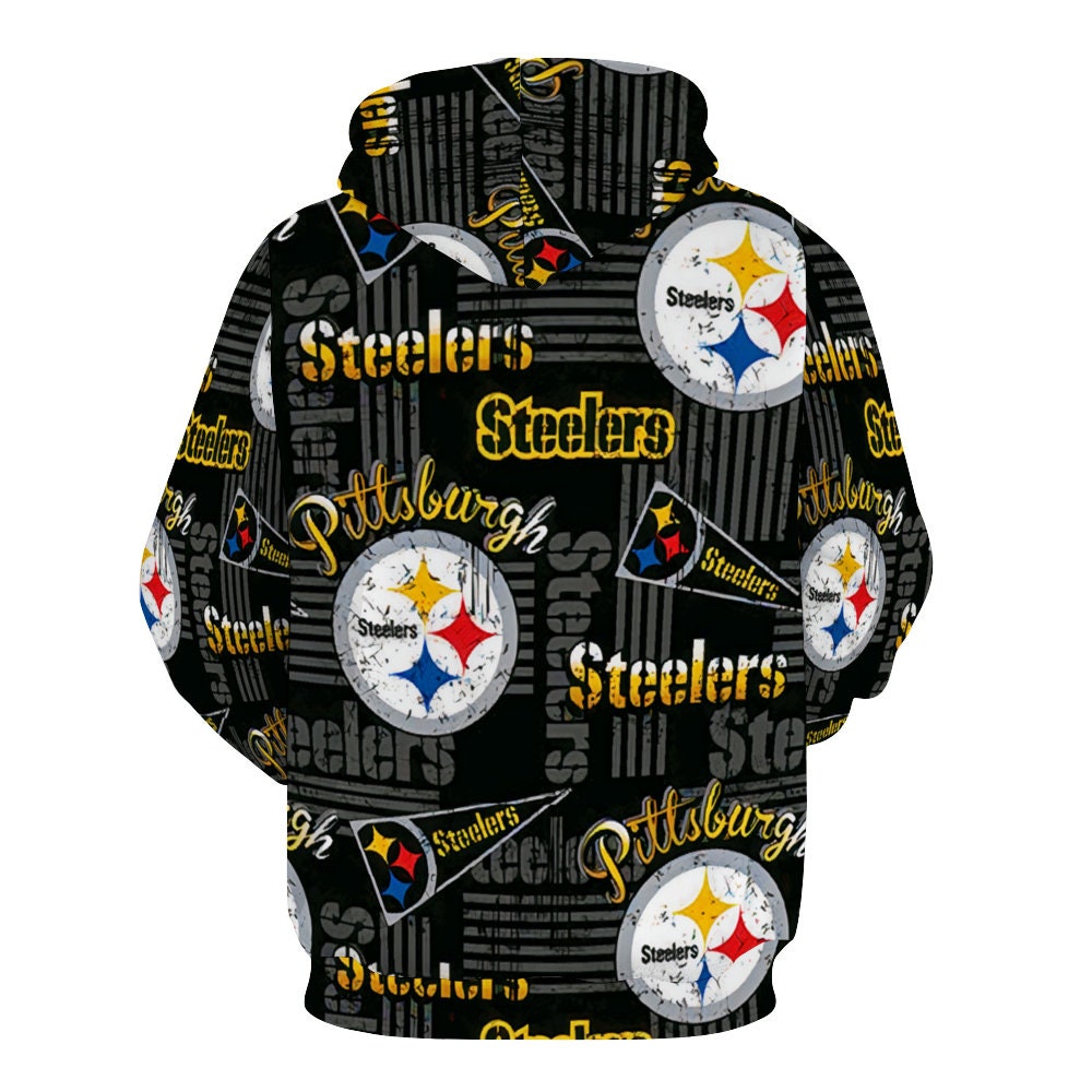 Pittsburgh Steelers All Over Print Sweatshirt with Pockets
