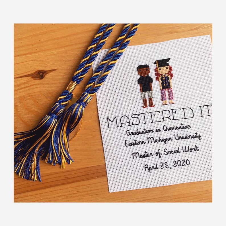 Cross Stitched Graduation Portrait