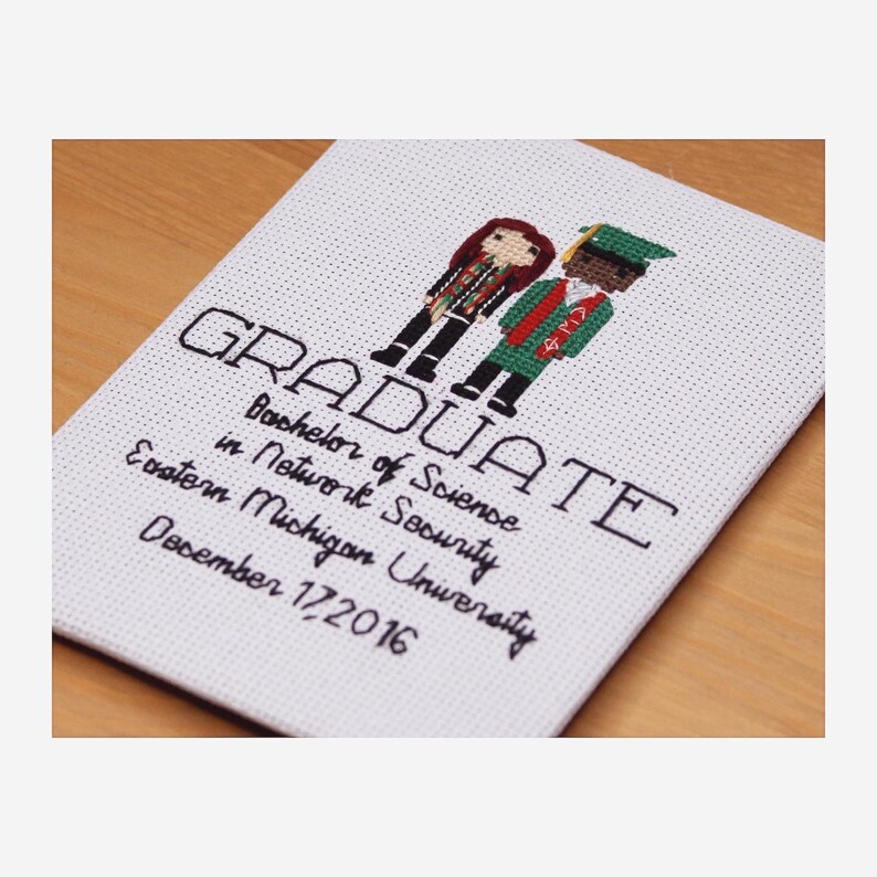 Cross Stitched Graduation Portrait