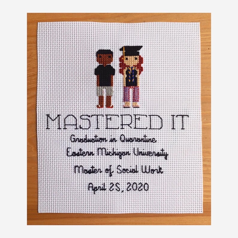 Cross Stitched Graduation Portrait