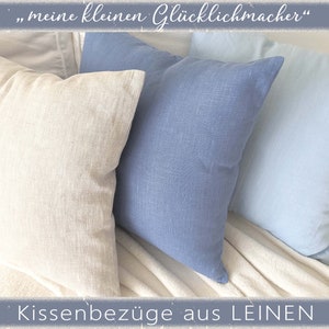 100 % LEINEN Kissenbezug / Kissenhülle mit Reißverschluss in unterschiedlichen Größen und Farben Bild 7