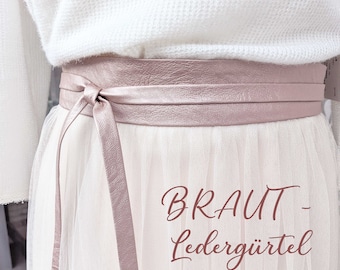 Bridal belt made of vegan leather in 2 colors, in 5 sizes // Tie belt // Bridal belt wedding dress