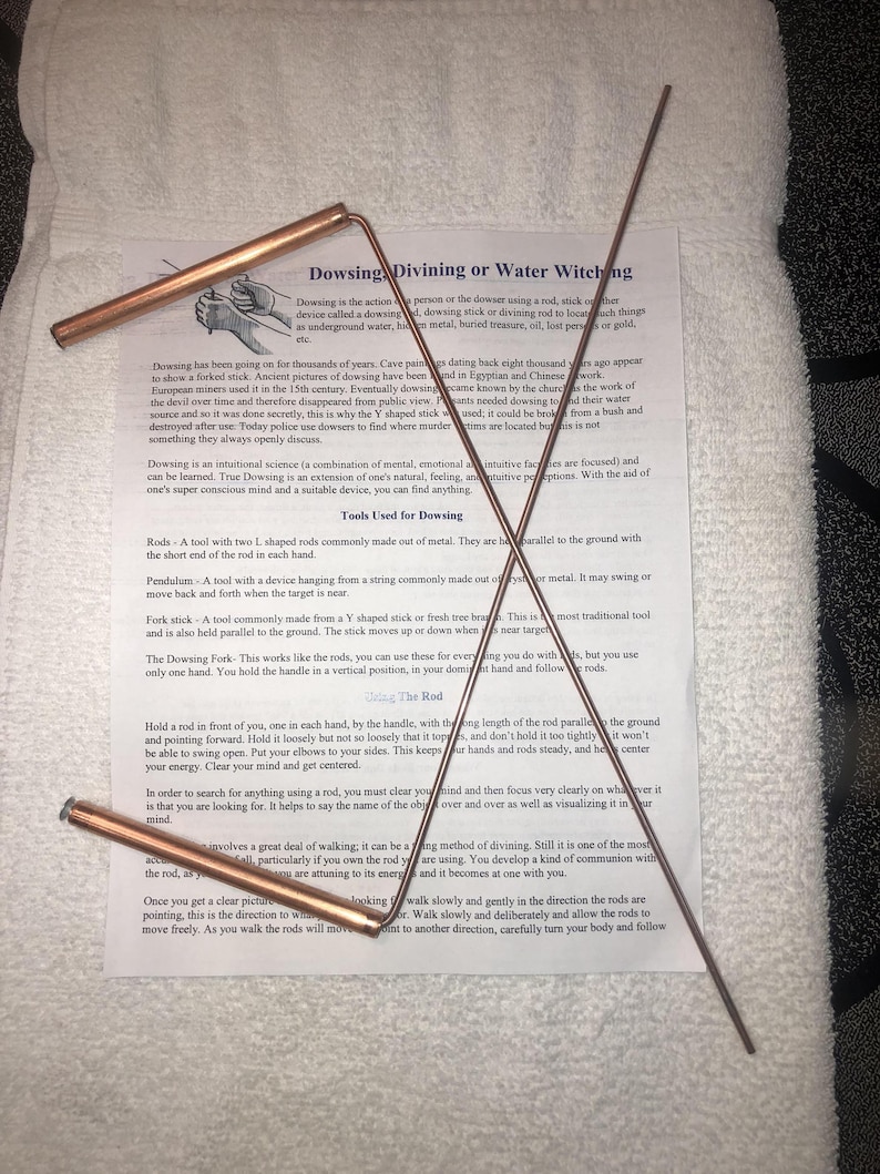 Large Copper Handled Dowsing Rods Made in Cassadaga Florida Etsy