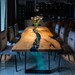 Custom River Table Epoxy Resin Coffee Table, Live Edge Epoxy River Table, Dining Room Wood Furniture, Walnut Slab Dining Table, Side Table 