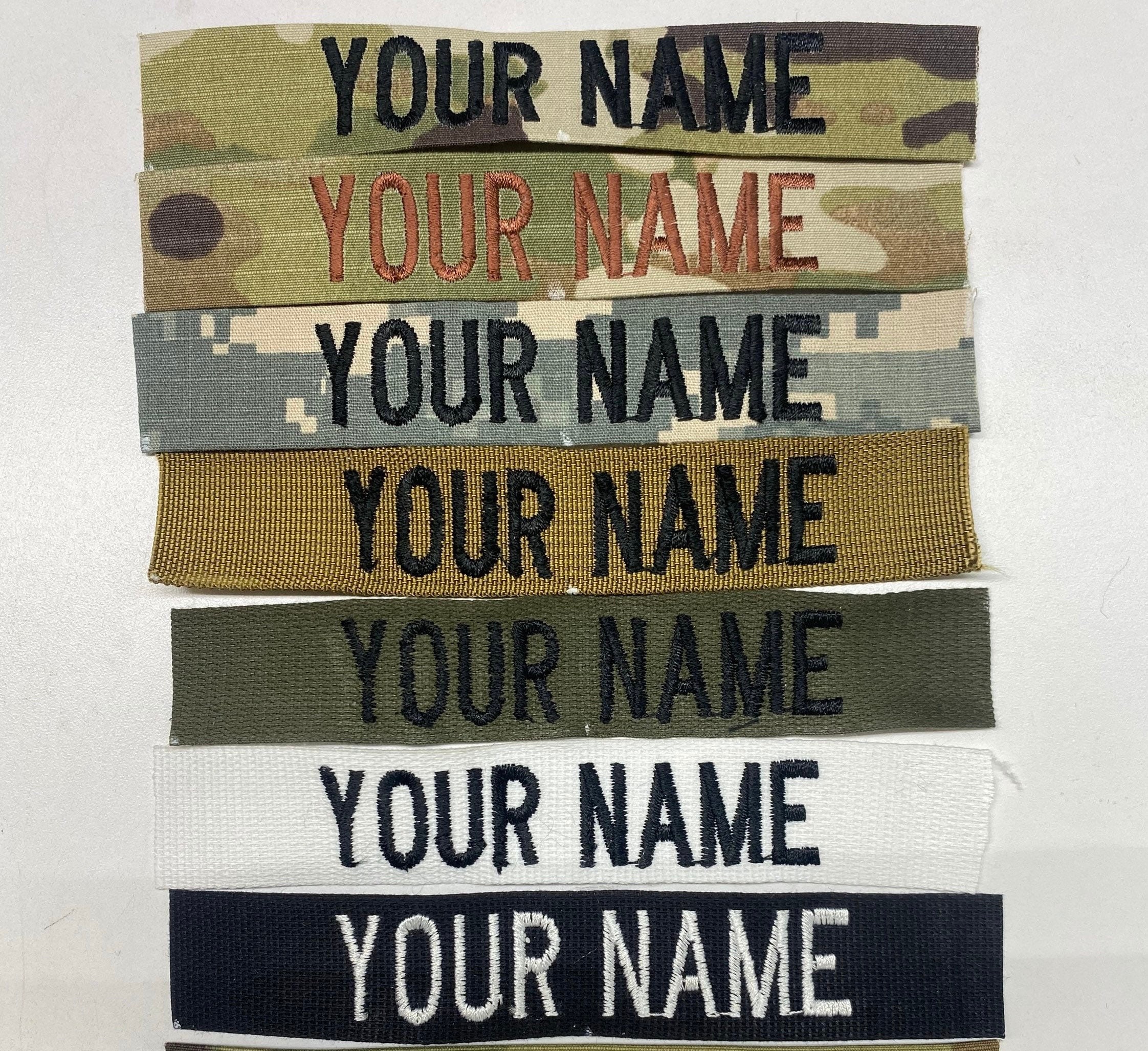Coast Guard Name Tape: Individual - Name Embroidered on Blue Ripstop