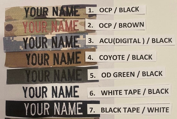 Ocp Name Tape / Embroidered Name Tape / Ocp Name Tape With Hook / Fastener  / 