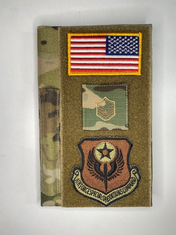 Handmade Military Book Cover: Waterproof Nylon, Fits 5.5x8" Green Notebook