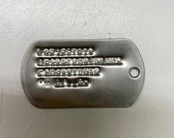 Vintage Style Stainless Steel Dog Tags: Personalized Military Set
