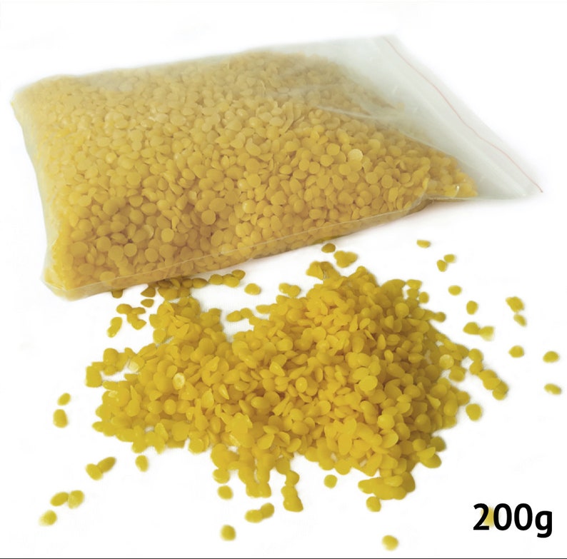 Yellow Beeswax Pellets 100 Pure Natural Naturally Fragrant Etsy