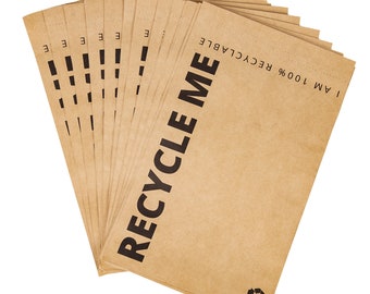 Sacs postaux en papier Sacs postaux recyclables pour affranchissement des colis, gousset inférieur de 6 cm, respectueux de l'environnement, grand format kraft autocollant - Taille au choix