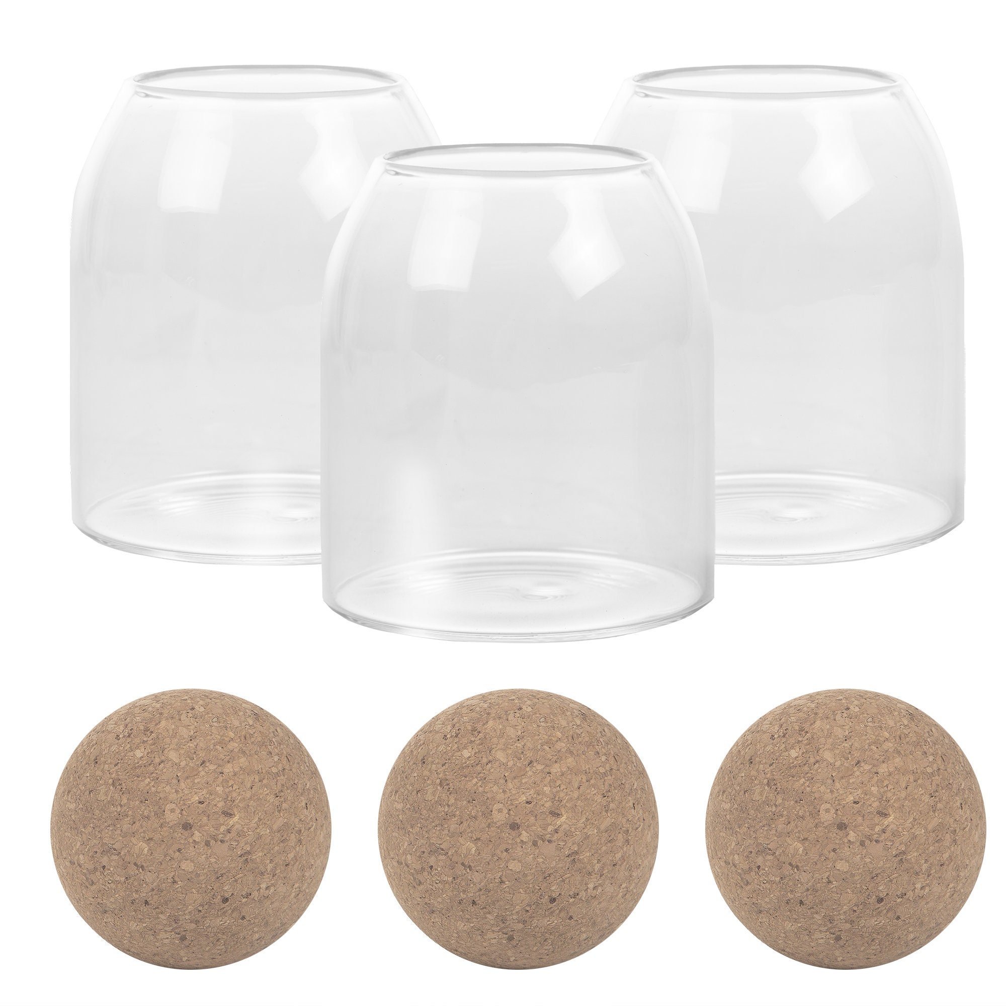500ml Glass Jar With Cork Ball Stopper - Storage for Kitchen Items ...