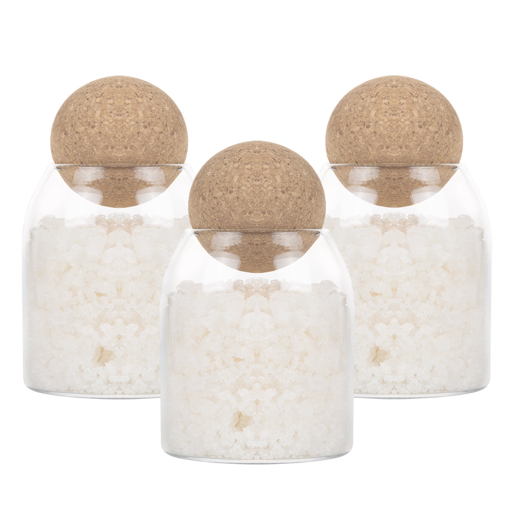 500ml Glass Jar With Cork Ball Stopper - Storage for Kitchen Items ...