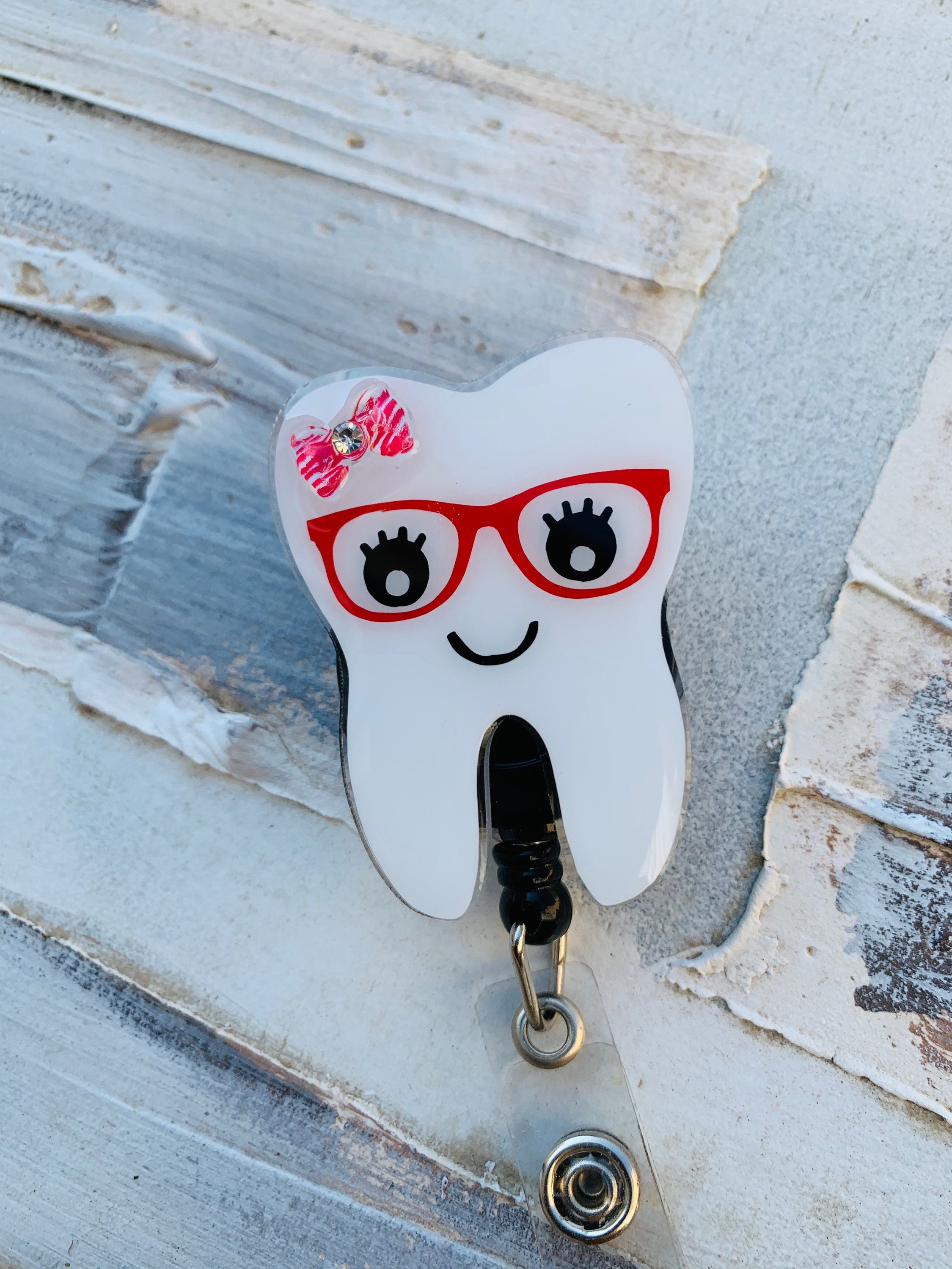 Tooth Badge Holder Dentist Badge Reel Hygienist Badge Etsy