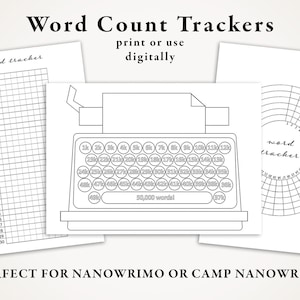 Word Count Tracker Bundle - Perfect for NaNoWriMo & Camp NaNoWriMo!!