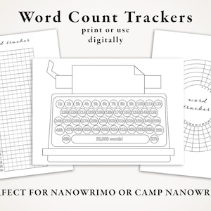 Word Count Tracker Bundle - Perfekt für NaNoWriMo & Camp NaNoWriMo!!