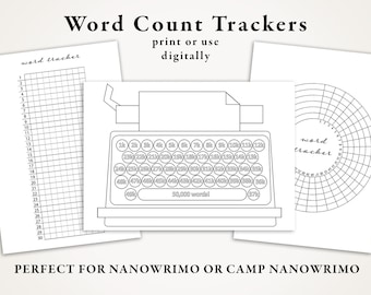 単語数トラッカー バンドル - NaNoWriMo および Camp NaNoWriMo に最適!!