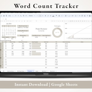 ULTIMATE Word Count Tracker | 2024 Spreadsheet for Writers | NaNoWriMo Tracker | Digital Camp NaNoWriMo Wordcount Tracker