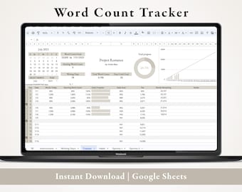 ULTIMATE Word Count Tracker | 2024 Spreadsheet for Writers | NaNoWriMo Tracker | Digital Camp NaNoWriMo Wordcount Tracker