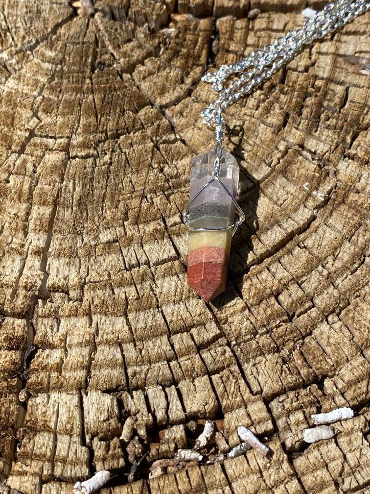 Chakra Pendant, Chakra Necklace, Chakra Jewelry, Coil Wrapped Pendant ...
