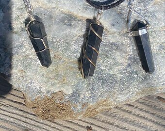 Shungite Pendant: EMF Blocker, Healing Stone Necklace