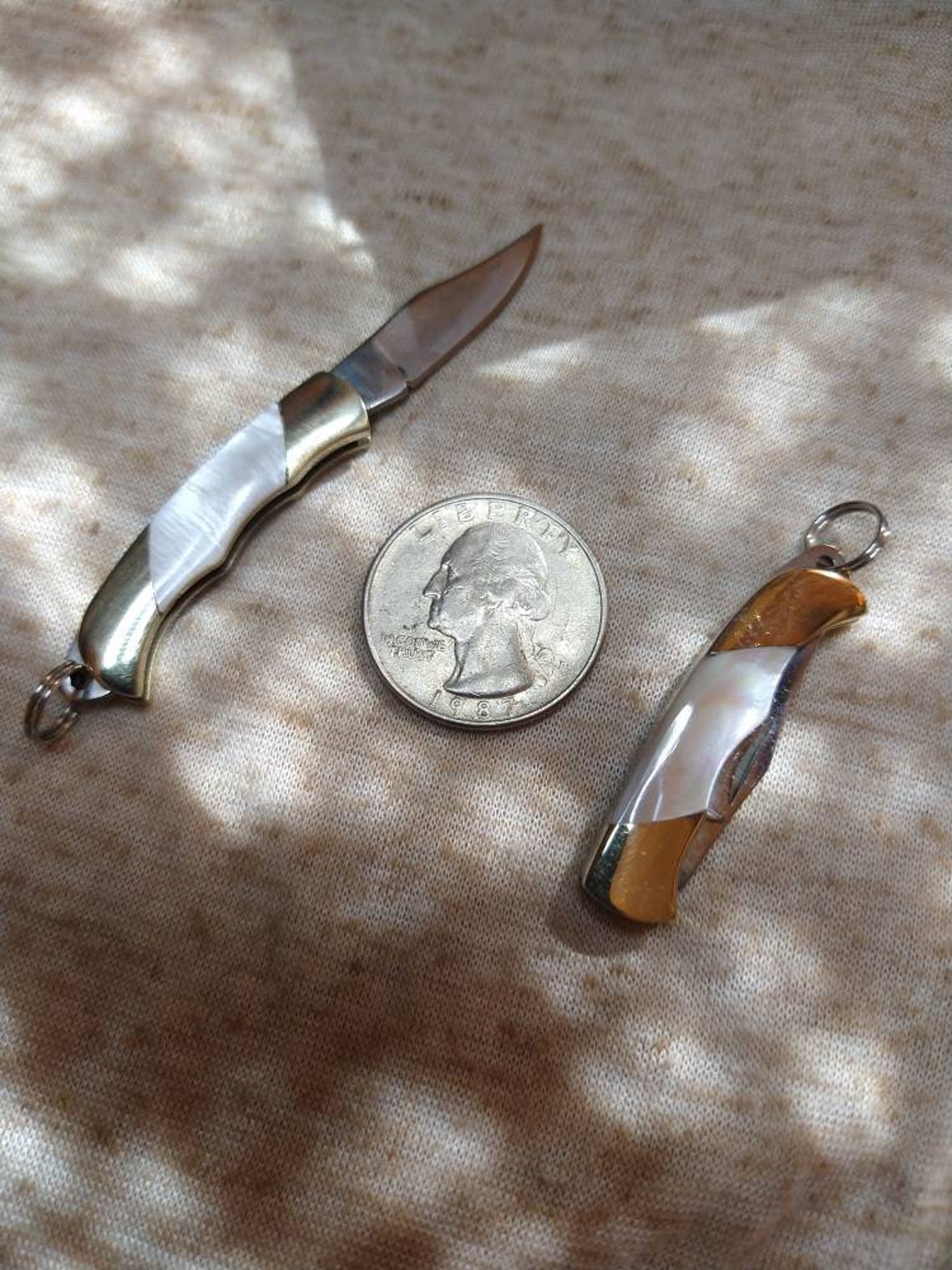 Mini Knife Pendant Knife Necklace Abalone Necklace Mother Etsy