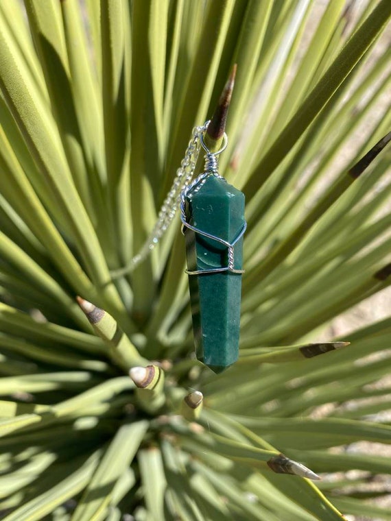 Blood Stone Necklace, Bloodstone Pendant, Wire Wrapped Pendant, Real Stone Jewelry, Bloodstone Jewelry, Green Stone   Pendant, Reiki Jewelry