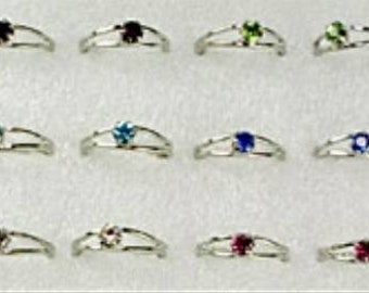 Birthstone Ring, Adjustable Ring, Girls Ring, Kids Jewelry, Amethyst Ring, Garnet Ring, Alexandrite Ring, Peridot Ring, Valentines Gift